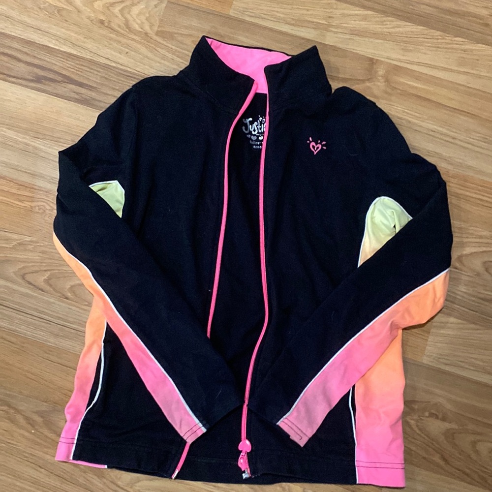 Justice zip up jacket.